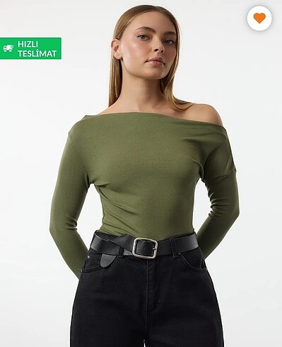 Trendyolmilla Haki Düz Premium Yumusak Kumasli Fitted/Vücuda Otu