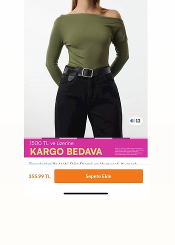 m Beden yeşil Renk Trendyolmilla Haki Düz Premium Yumusak Kumasli Fitted/Vücuda Otu