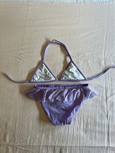 Kom Kom pullu kız çocuk bikini takım