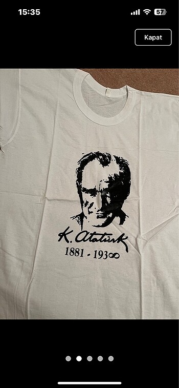 m Beden Atatürk baskılı tshirt