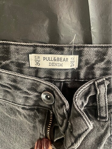 36 Beden gri Renk PULL&BEAR DENIM PANTOLON