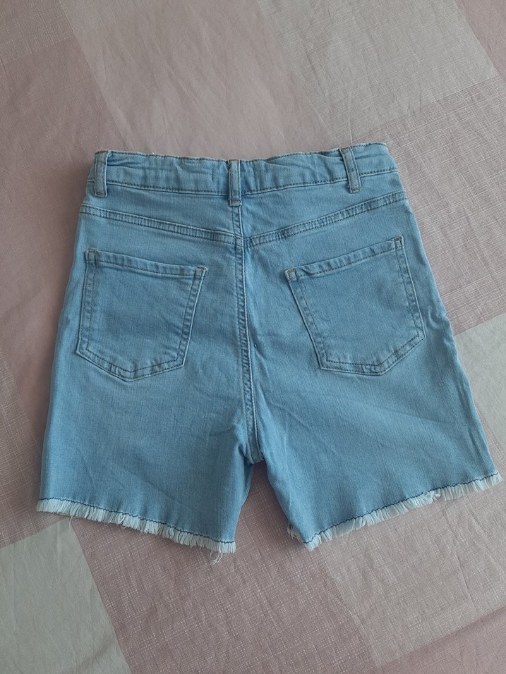 kız çocuk  Açık Mavi Şort - Görsel 2