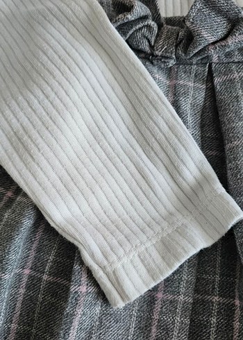 Kız Çocuk Gri Örgü Elbise - Görsel 3