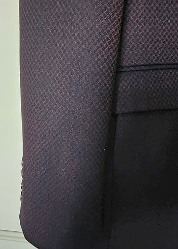 Bordo Erkek Ofis Ceketi, Düğmeli, Modern Klasik - Görsel 2