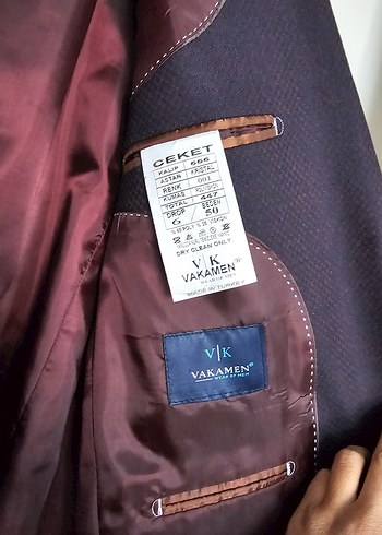 Bordo Erkek Ofis Ceketi, Düğmeli, Modern Klasik - Görsel 5