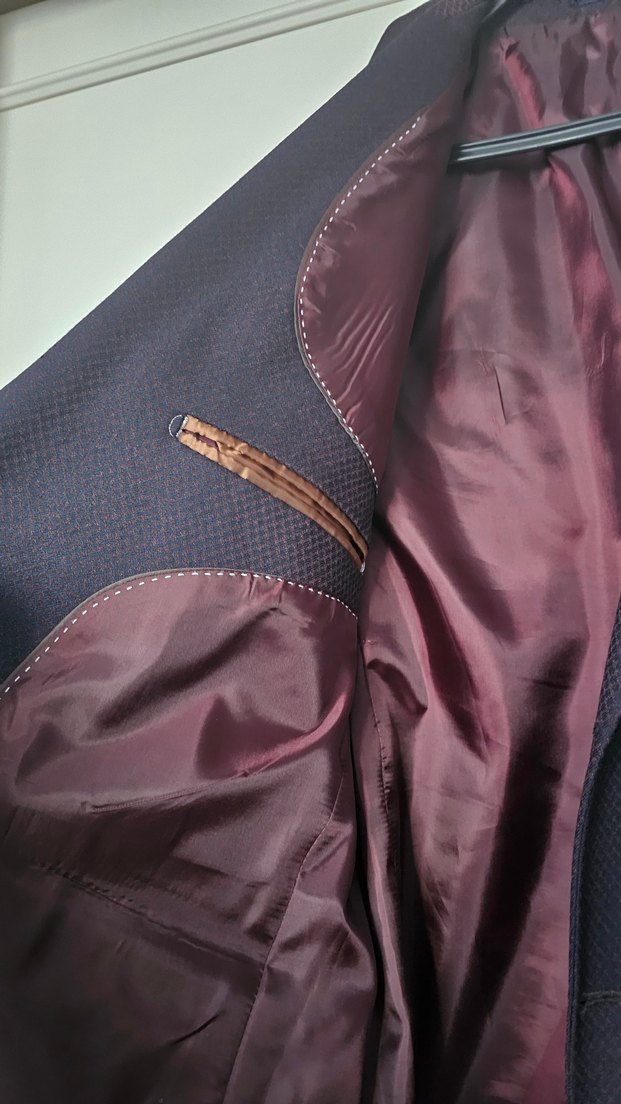 Bordo Erkek Ofis Ceketi, Düğmeli, Modern Klasik - Görsel 4