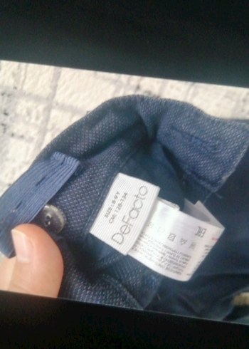 8 Yaş Beden Erkek Çocuk Lacivert Denim Pantolon