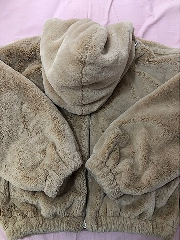 l Beden camel Renk Peluş mont