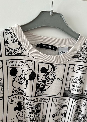 Beden Renk Mickey Mouse çizgi roman desenli sweatshirt
