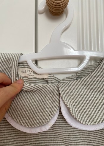 Kız Çocuk Fırfırlı Keten Elbise - Görsel 3