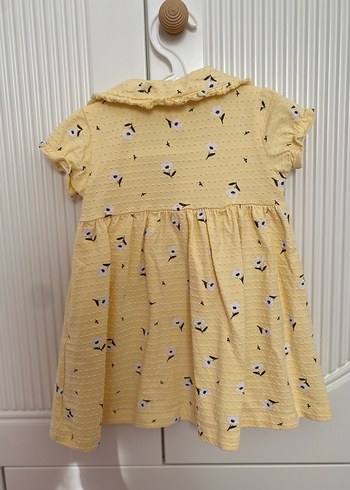 Sarı Kız Çocuk Fırfırlı Pamuk Elbise - Görsel 2