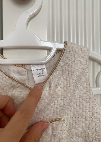 Kız Çocuk Beyaz Keten Fiyonk Detaylı Elbise - Görsel 3