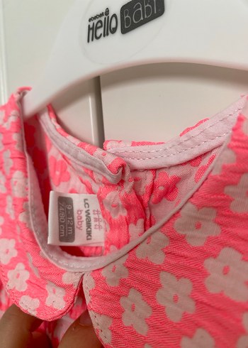 Fırfırlı Yaka Detaylı Pembe Kız Çocuk Elbise - Görsel 3