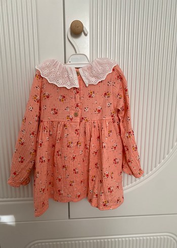 Pembe Kız Çocuk Bohem Uzun Kollu Elbise - Görsel 2