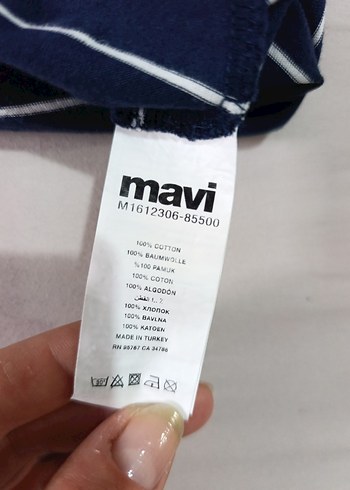 s Beden lacivert Renk MAVİ Lacivert Çizgili Tişört