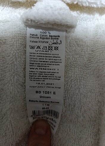 KIZ BEBEK BORNOZ UNİCORN - Görsel 6