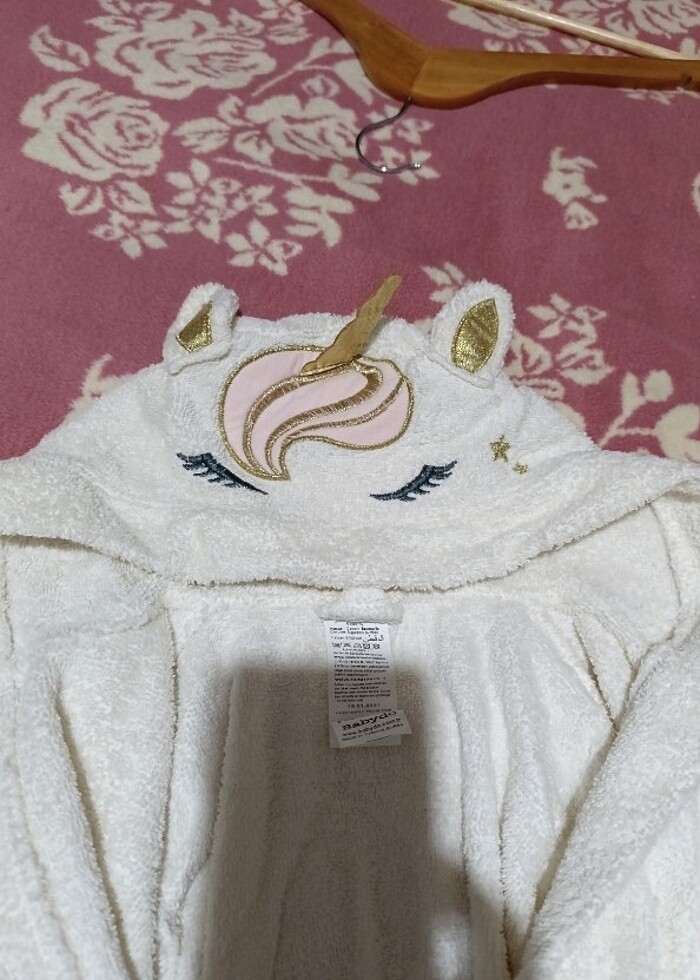 KIZ BEBEK BORNOZ UNİCORN - Görsel 2