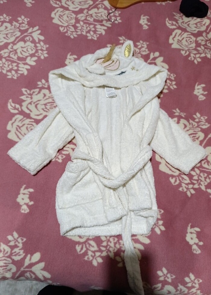 KIZ BEBEK BORNOZ UNİCORN - Görsel 4