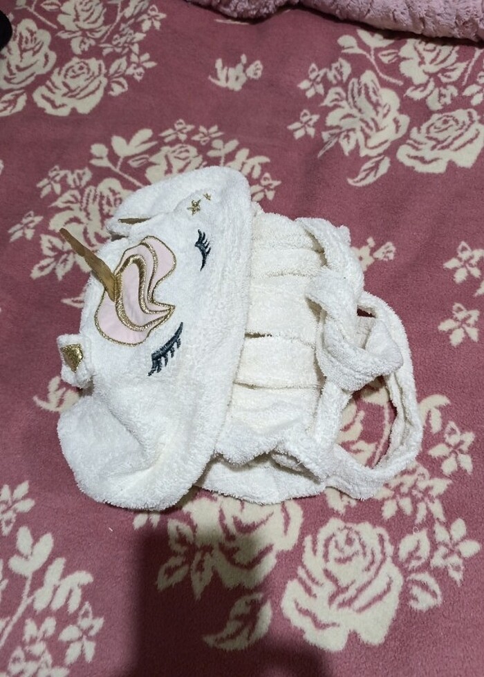 KIZ BEBEK BORNOZ UNİCORN - Görsel 5