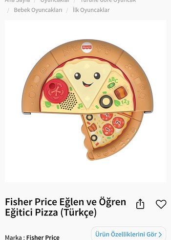 Eğitici Pizza Oyuncağı müzikli - Görsel 3
