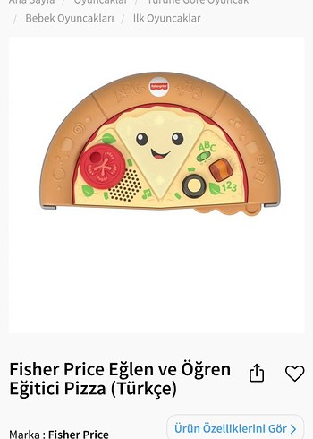 Eğitici Pizza Oyuncağı müzikli - Görsel 2