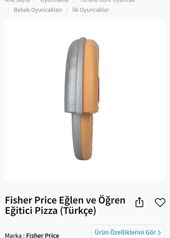 Eğitici Pizza Oyuncağı müzikli - Görsel 4