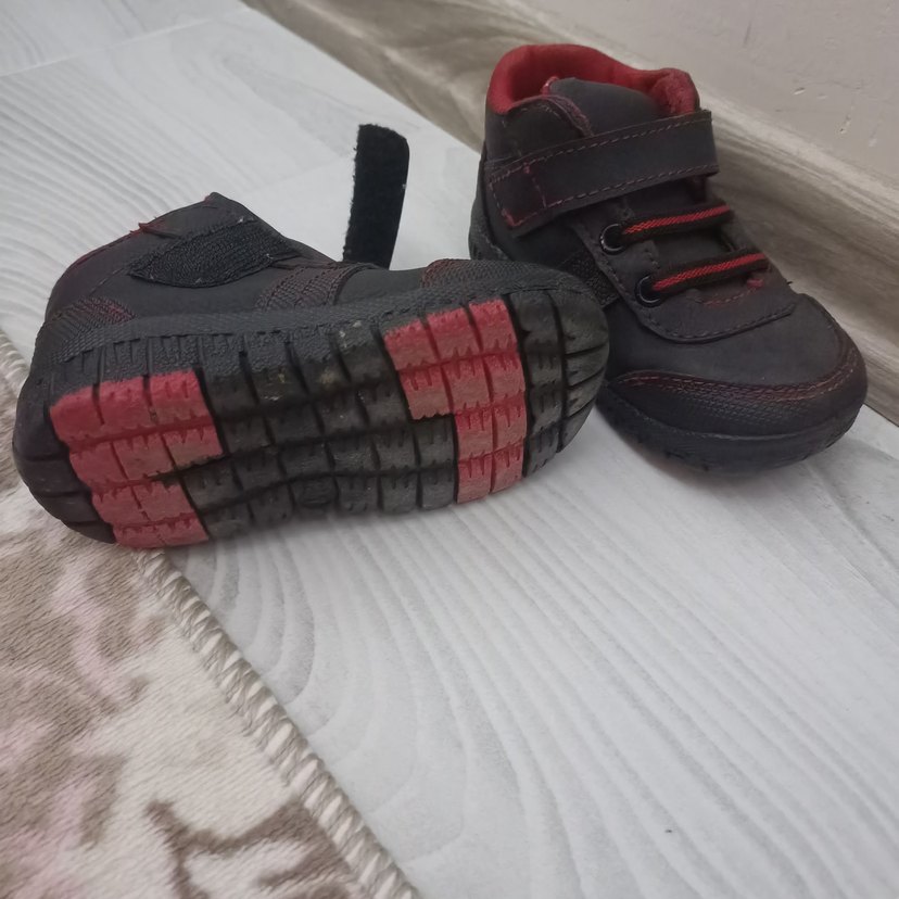 Koyu Kırmızı Erkek Bebek İlk Adım Ayakkabısı - Görsel 3