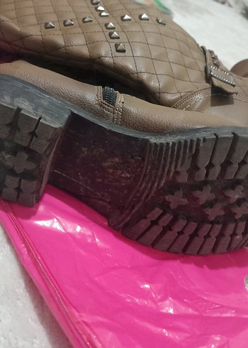 Kahverengi Tokalı Deri Bot - Görsel 4