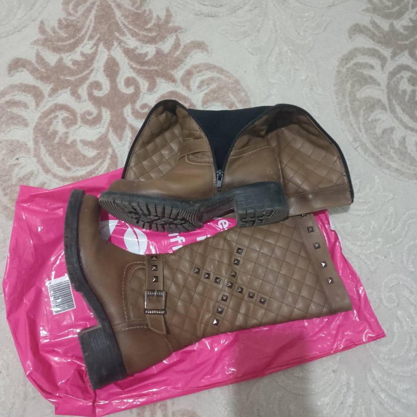 Kahverengi Tokalı Deri Bot - Görsel 3