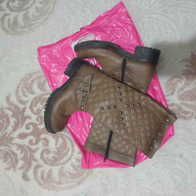 Kahverengi Tokalı Deri Bot - Görsel 5