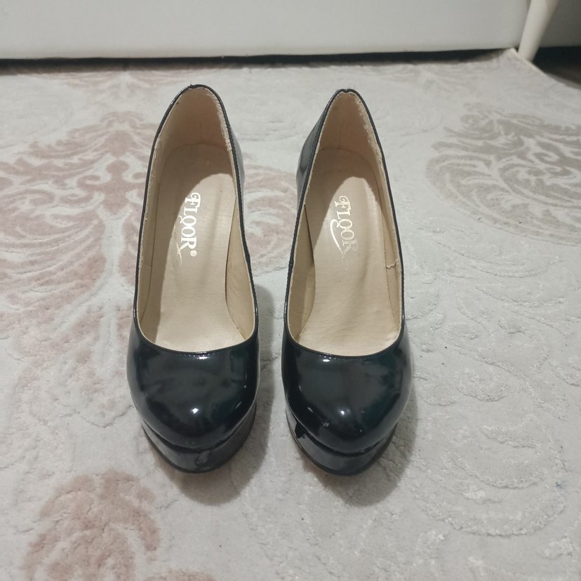 Siyah Topuklu Kadın Ayakkabı - Görsel 2