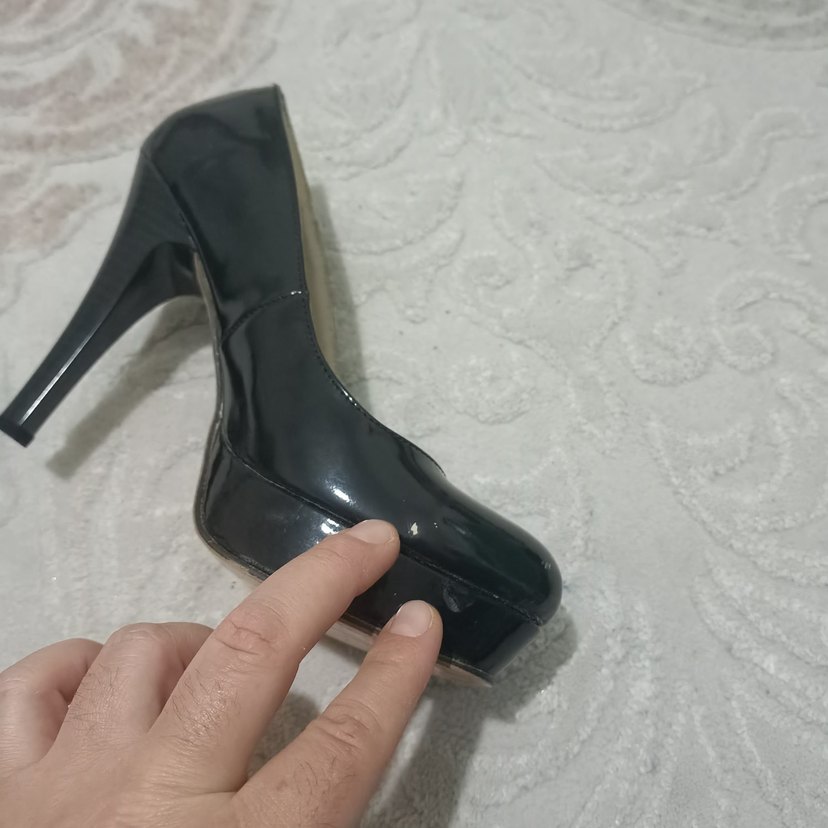 Siyah Topuklu Kadın Ayakkabı - Görsel 5