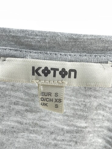 s Beden gri Renk Koton T-shirt %70 İndirimli.