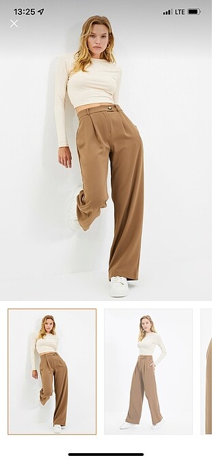 TRENDYOLMILLA Kahverengi Genis Paca Pantolon