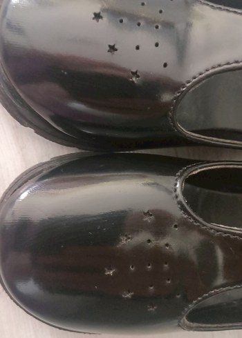 Kız Çocuk Siyah Rugan Tokalı Babet Ayakkabı - Görsel 5