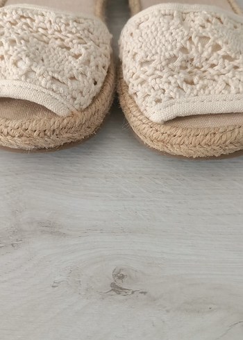 H&M Bej Örgü Detaylı kız çocuk Sandalet