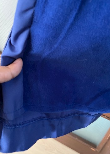 Kadın mavi Midi Yağmurluk - Görsel 5