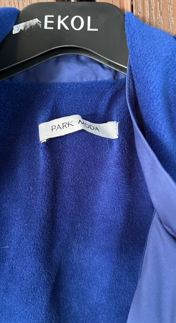 Kadın mavi Midi Yağmurluk - Görsel 2