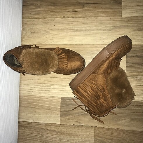 Diğer Gizli topuklu püsküllü süet bot