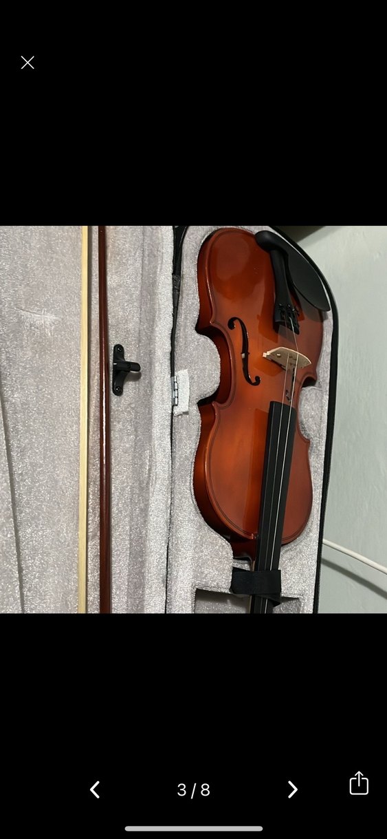 Kahverengi Keman ve Yay Seti - Görsel 3