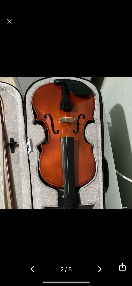 Kahverengi Keman ve Yay Seti - Görsel 2