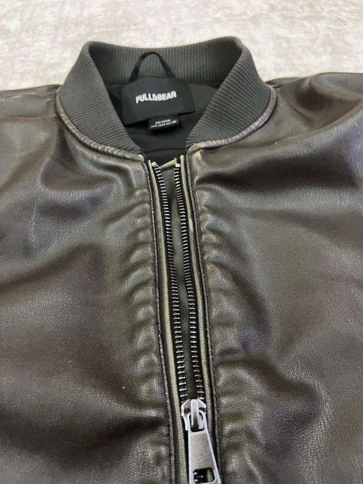 Deri Bomber Ceket - Görsel 5