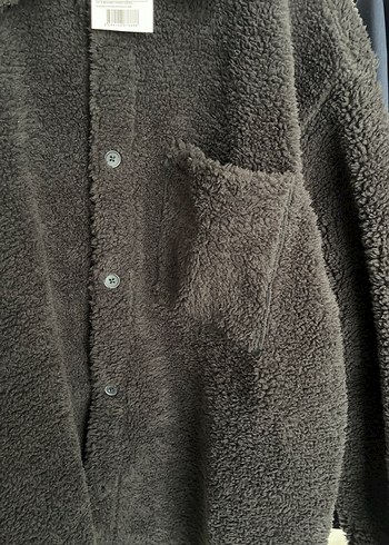 Düğmeli Erkek siyah Polar Sweatshirt - Görsel 2