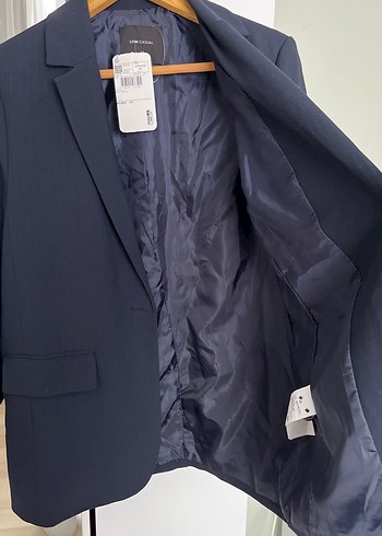 Düğmeli Lacivert Kadın Blazer Ceket - Görsel 5