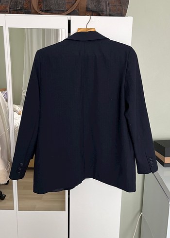 Düğmeli Lacivert Kadın Blazer Ceket - Görsel 6