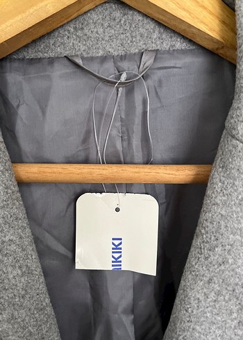 Gri Düğmeli Midi Erkek Yün Kaban - Görsel 4