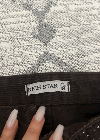 Kadın Siyah Payetli Kumaş Pantolon - Görsel 3