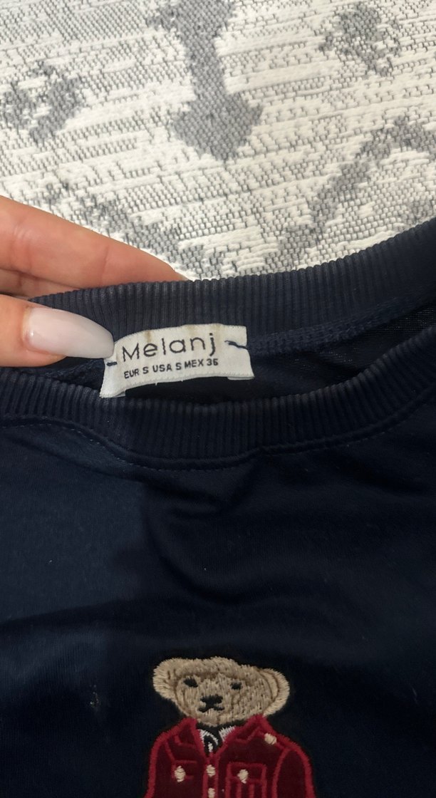 Lacivert ayıcık logolu tişört - Görsel 3