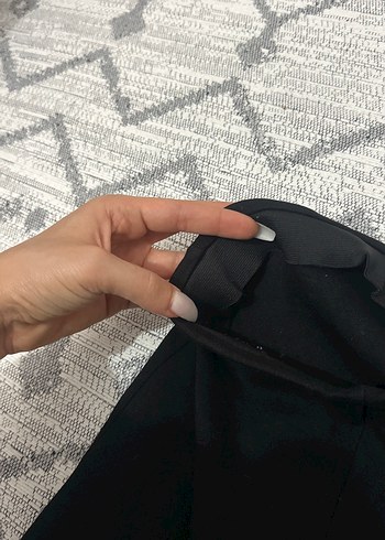 Siyah ispanyol paça tayt - Görsel 2