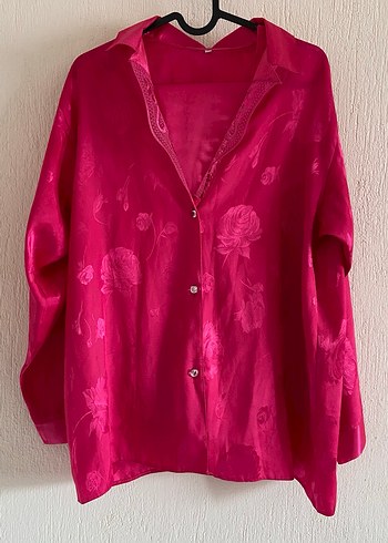 Pembe 3lü takım Uzun Kadın Sabahlık - Görsel 3